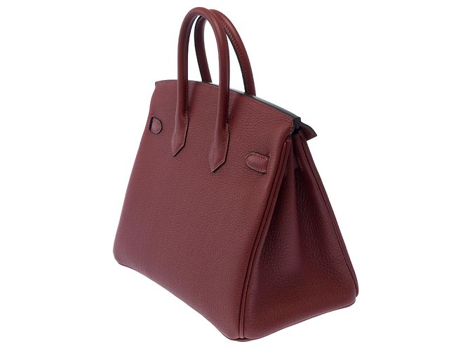 Hermès HERMES Birkin 25 Tasche aus rotem Leder - 104007 - Ansicht 6