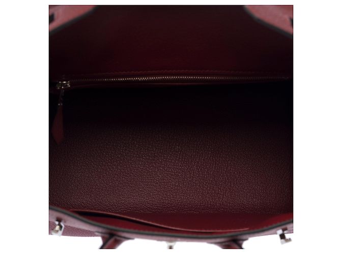 Hermès HERMES Birkin 25 Tasche aus rotem Leder - 104007 - Ansicht 9