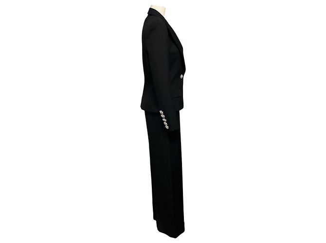 Alexandre Vauthier Tuxedo-Jacke und Hose Set in Schwarz mit Kristallbesatz - Ansicht 2
