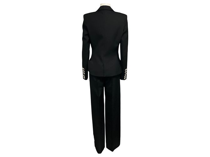 Alexandre Vauthier Tuxedo-Jacke und Hose Set in Schwarz mit Kristallbesatz - Ansicht 3
