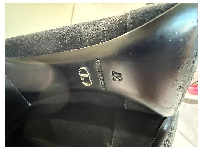 Christian Dior Overknee-Stiefel Schwarz Wildleder Gr. 37 - Ansicht 12