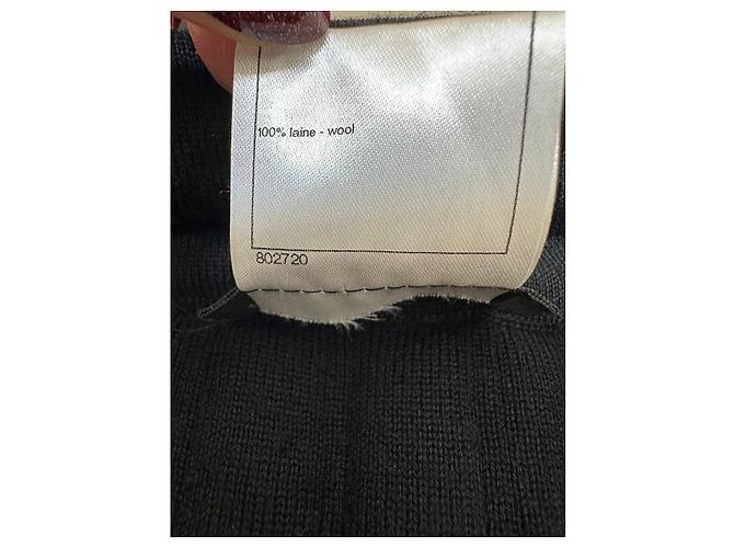 Chanel Strickweste aus schwarzer Wolle - FR 38 gebraucht - Ansicht 5