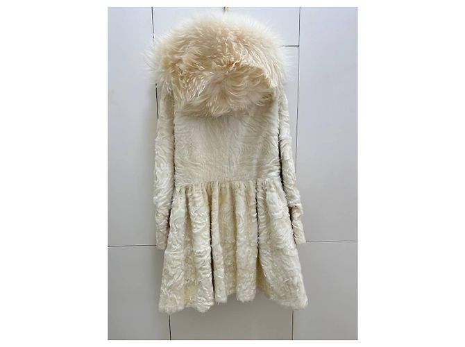 Abrigo J. Mendel Paris Marfil con Capucha Desmontable Talla S De Segunda Mano - vista 3