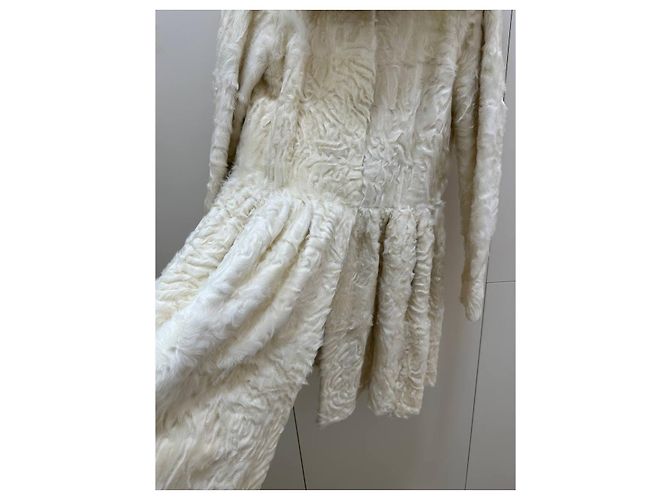 Abrigo J. Mendel Paris Marfil con Capucha Desmontable Talla S De Segunda Mano - vista 5