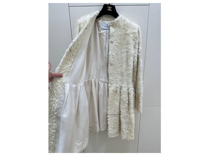 Abrigo J. Mendel Paris Marfil con Capucha Desmontable Talla S De Segunda Mano - vista 6