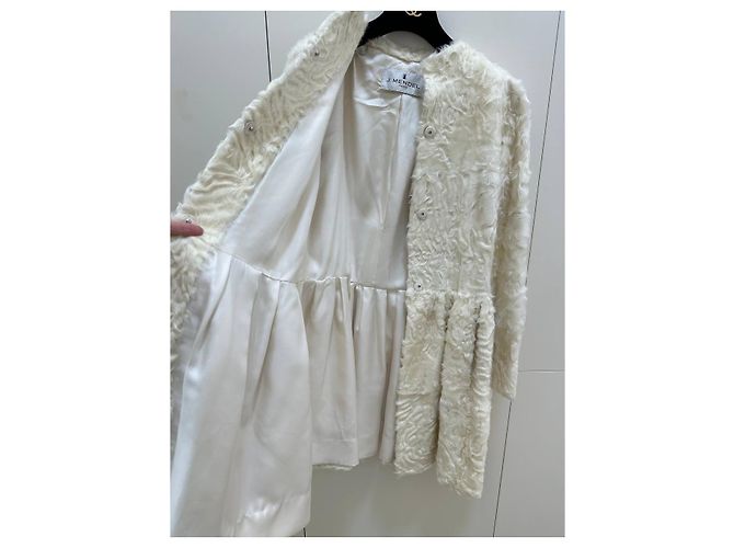 Abrigo J. Mendel Paris Marfil con Capucha Desmontable Talla S De Segunda Mano - vista 7