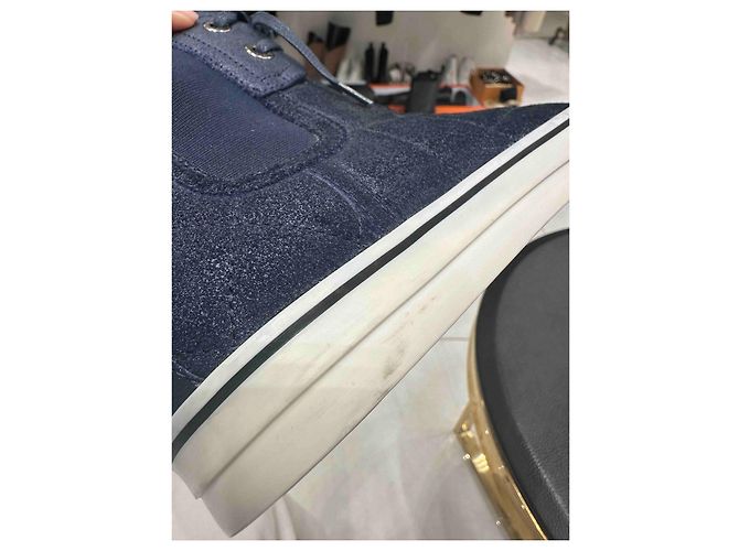 Chanel Navy gesteppte High-Top-Sneaker - EU 36.5 Gebraucht - Ansicht 6