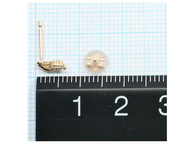 Autre Marque Pendientes de botón en oro rosa de 18K con diamantes Dorado - vista 3