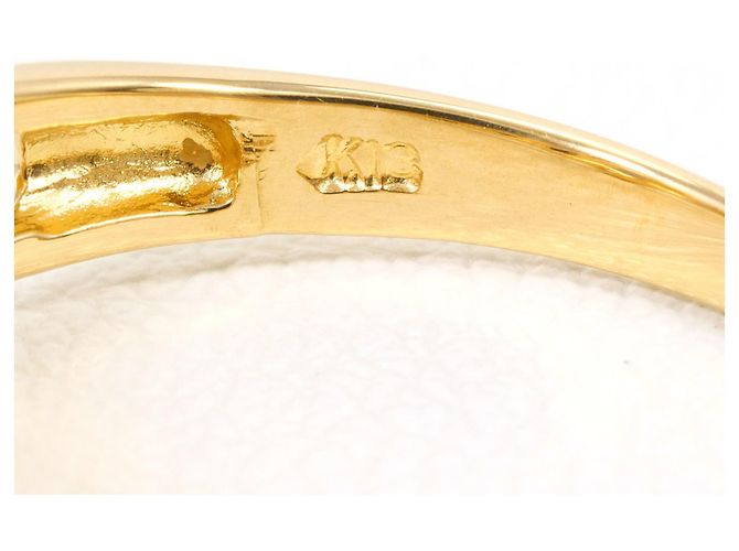 Autre Marque Ehering aus 18K Gelbgold mit Diamanten - Ansicht 4
