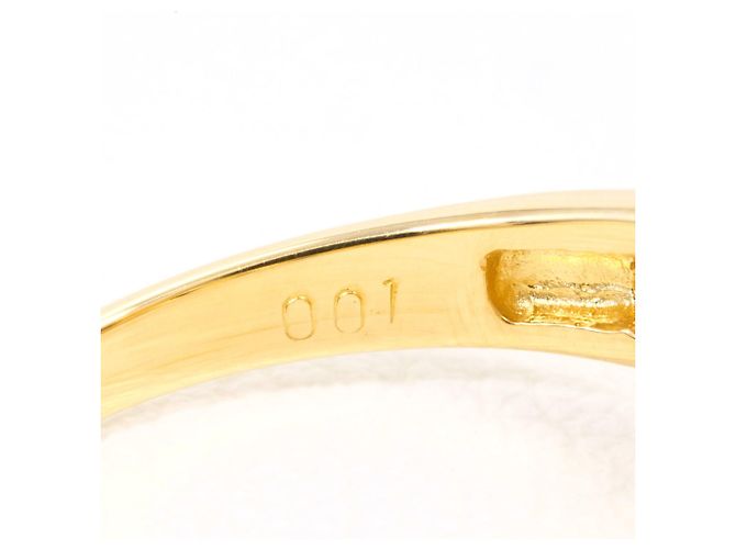 Autre Marque Ehering aus 18K Gelbgold mit Diamanten - Ansicht 5