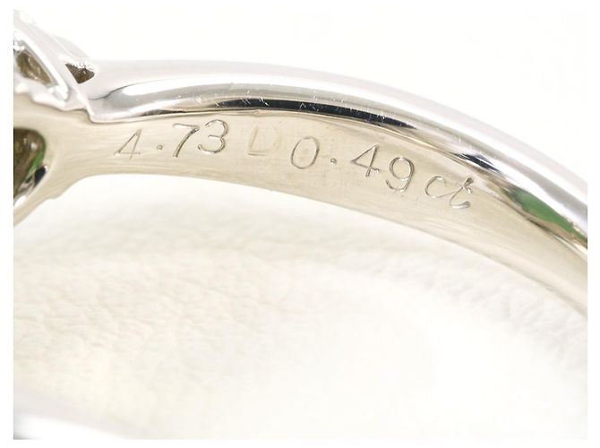Autre Marque Platin-Bandring mit Jade und Diamanten - Ansicht 5
