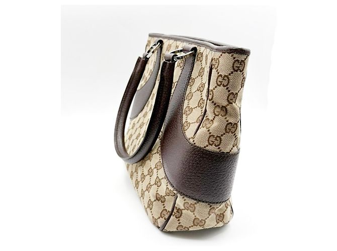 Gucci Vintage Ring Tote GG Canvas mit Leder medium - Ansicht 3