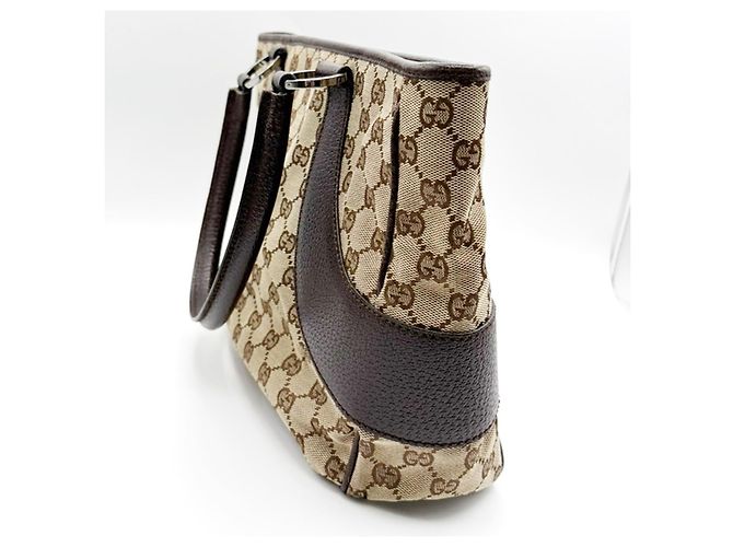 Gucci Vintage Ring Tote GG Canvas mit Leder medium - Ansicht 4