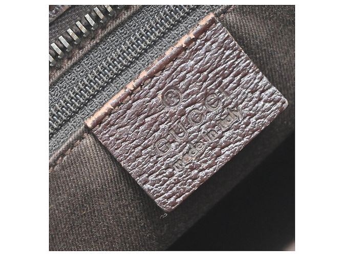 Gucci Vintage Ring Tote GG Canvas mit Leder medium - Ansicht 6