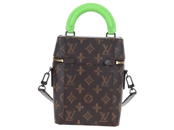 Louis Vuitton Vertical Box Trunk No.7 Trunk L'Oeil Vintage Monogram Canvas Marron - vue 2