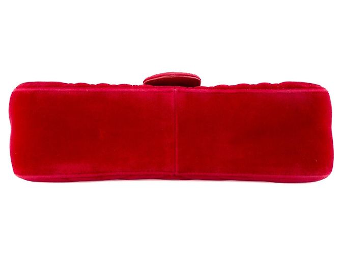 GUCCI - Sac à bandoulière GG Marmont Medium Gucci en velours rouge Red - view 4