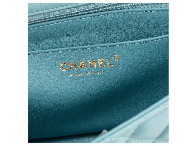 CHANEL - Borsa a tracolla Classique/Timeless Top Handle Chanel in pelle liscia blu - vista 6