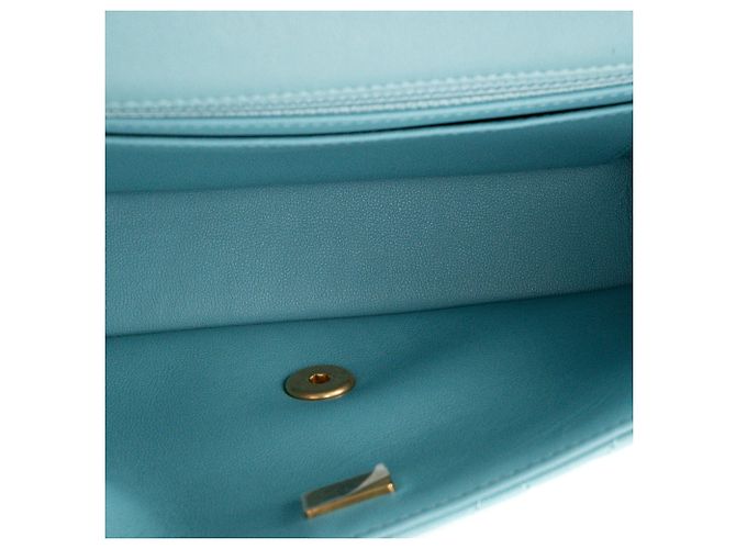 CHANEL - Borsa a tracolla Classique/Timeless Top Handle Chanel in pelle liscia blu - vista 7