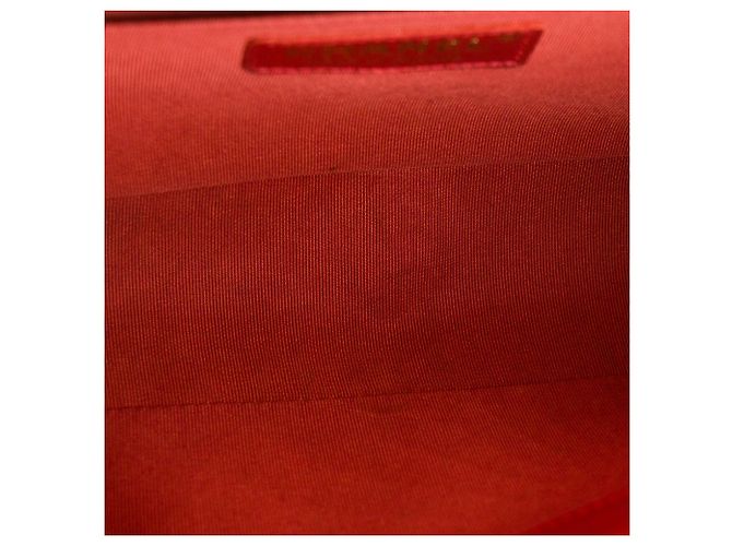 CHANEL - Borsa a tracolla Boy Chanel in pelle liscia rossa Rosso - vista 8
