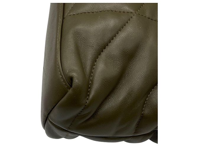 Autre Marque Borsa a tracolla Saint Laurent Small Loulou Puffer Monogram in nappa matelassé verde oliva - vista 12