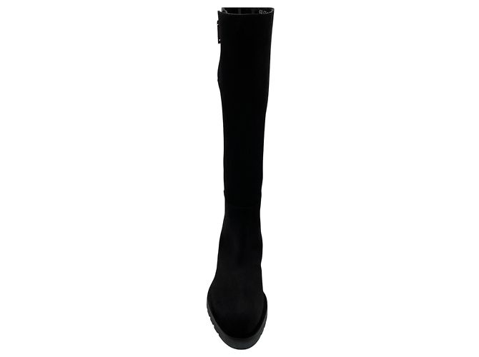 Roger Vivier Black Suede Leather Tall Riding Boots - view 4