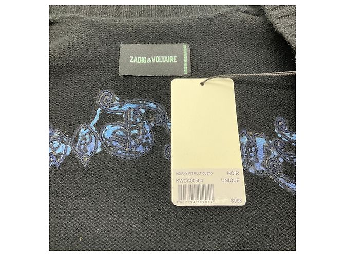 Zadig & Voltaire Indiany offener Cardigan aus Kaschmir in Schwarz - Ansicht 4