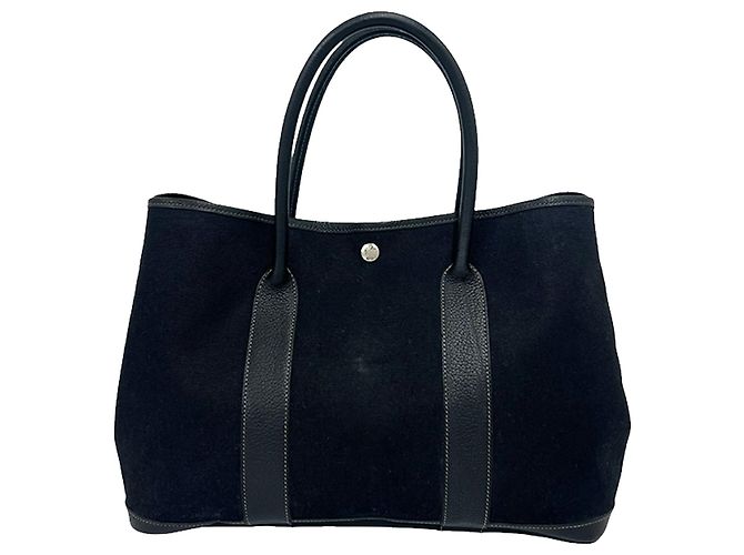 Borsa Tote Garden Party 36 Hermès in Toile e Negonda Nera Nero - vista 2