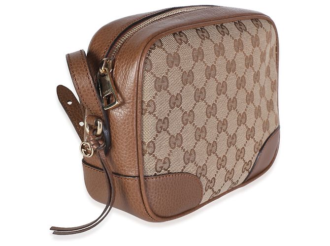 Dionysus Borsa Mini Bree Messenger Gucci in canvas GG e pelle di vitello Dollar Beige Tobacco - vista 4