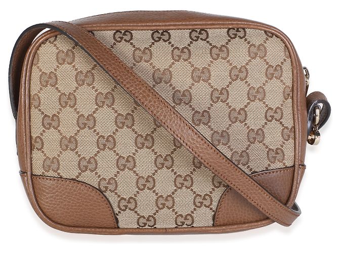 Dionysus Borsa Mini Bree Messenger Gucci in canvas GG e pelle di vitello Dollar Beige Tobacco - vista 5