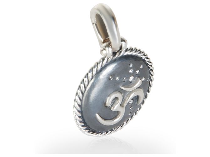 David Yurman Om-Amulett-Anhänger aus Sterlingsilber und Diamanten - Ansicht 3