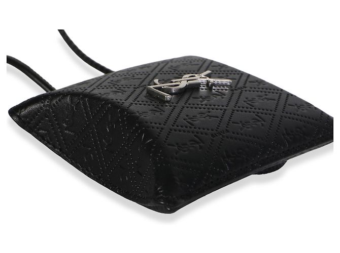 Autre Marque Custodia AirPods Sunrise in pelle nera Saint Laurent - vista 4