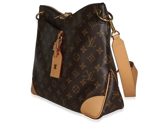 Louis Vuitton Natural Monogram Canvas Odeon MM Marrone - vista 3