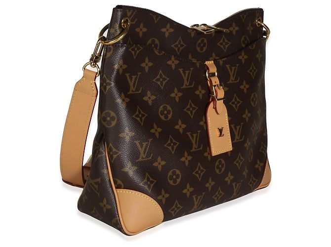 Louis Vuitton Natural Monogram Canvas Odeon MM Marrone - vista 4