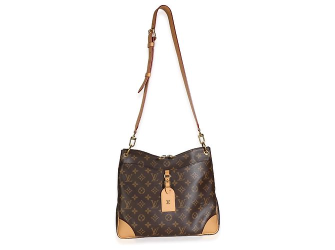 Louis Vuitton Natural Monogram Canvas Odeon MM Marrone - vista 5