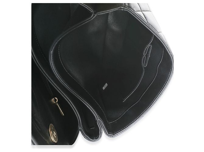 Gabrielle mala Chanel Medium Trendy Top Handle em pele de cordeiro acolchoada preta Preto - vista 5