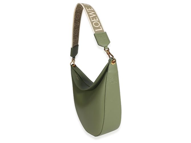 Bolso Luna Medium de piel de ternera satinada Avocado Loewe Verde - vista 3