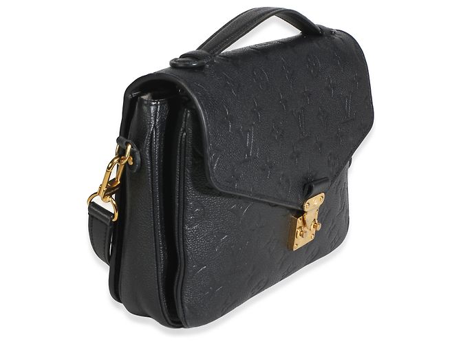 Louis Vuitton Black Monogram Empreinte Pochette Metis Nero - vista 2