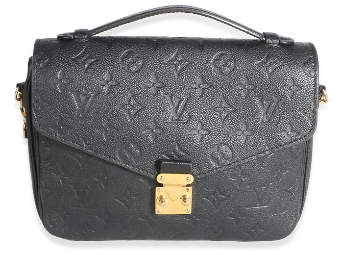 Louis Vuitton Black Monogram Empreinte Pochette Metis Nero - vista 3