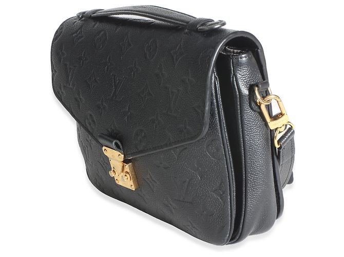 Louis Vuitton Black Monogram Empreinte Pochette Metis Nero - vista 4