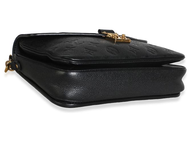 Louis Vuitton Black Monogram Empreinte Pochette Metis Nero - vista 5