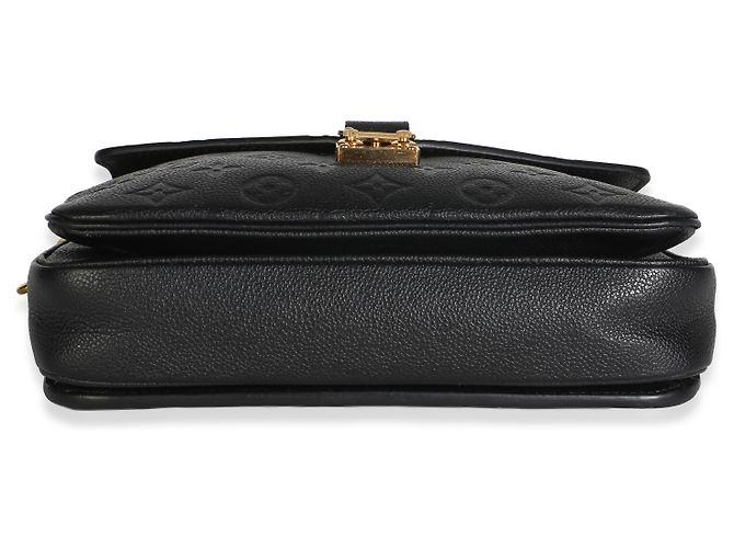 Louis Vuitton Black Monogram Empreinte Pochette Metis Nero - vista 6