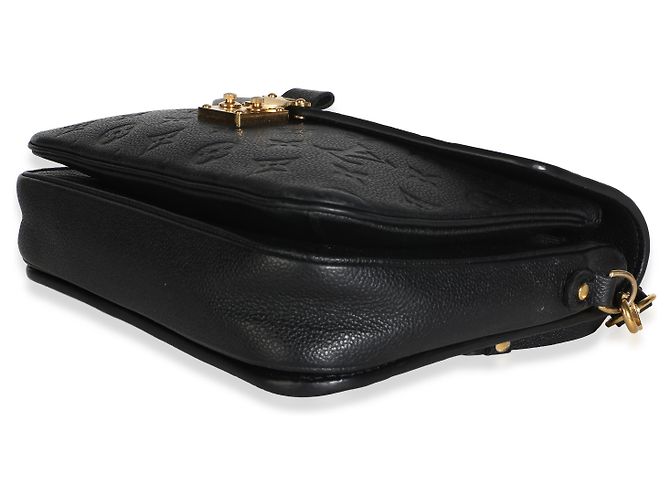 Louis Vuitton Black Monogram Empreinte Pochette Metis Nero - vista 7