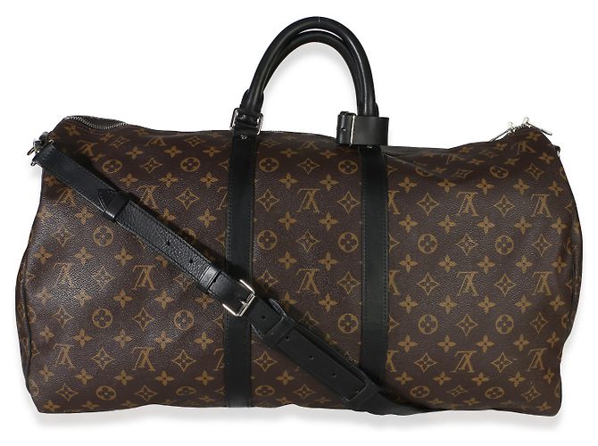 Louis Vuitton Monogram Macassar Canvas Keepall Bandouliere 55 Marrom - vista 2
