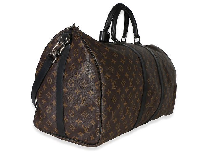 Louis Vuitton Monogram Macassar Canvas Keepall Bandouliere 55 Marrom - vista 4