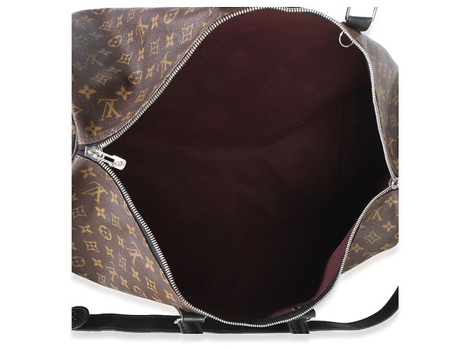 Louis Vuitton Monogram Macassar Canvas Keepall Bandouliere 55 Marrom - vista 5