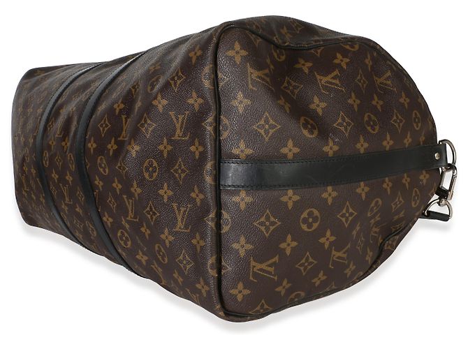 Louis Vuitton Monogram Macassar Canvas Keepall Bandouliere 55 Marrom - vista 6