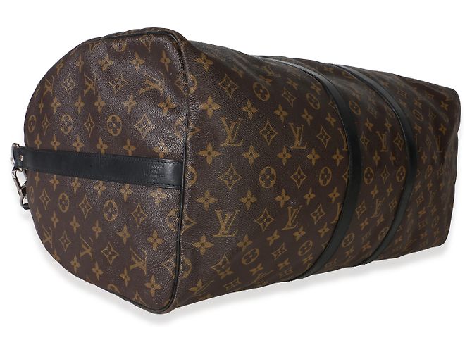 Louis Vuitton Monogram Macassar Canvas Keepall Bandouliere 55 Marrom - vista 7