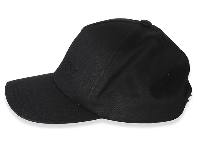 Autre Marque Saint Laurent Baseballkappe aus schwarzer Gabardine-Baumwolle mit gesticktem Logo Medium - Ansicht 3