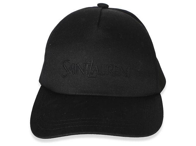 Autre Marque Saint Laurent Baseballkappe aus schwarzer Gabardine-Baumwolle mit gesticktem Logo Medium - Ansicht 5