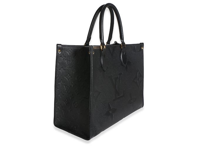 Louis Vuitton Black Giant Monogram Empreinte Onthego MM Nero - vista 2